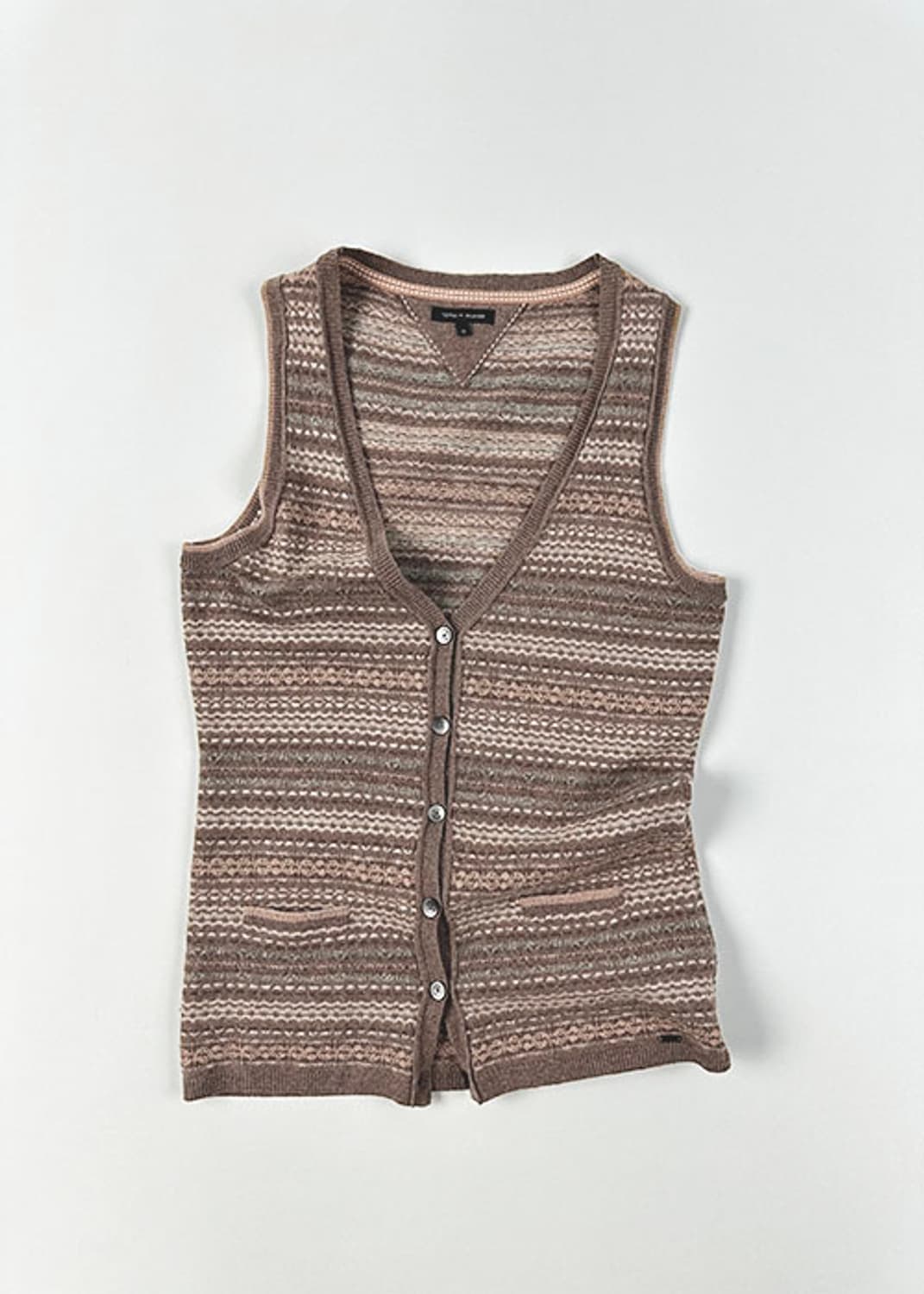 [M] 타미힐피거 버튼 니트 베스트 상품이미지1