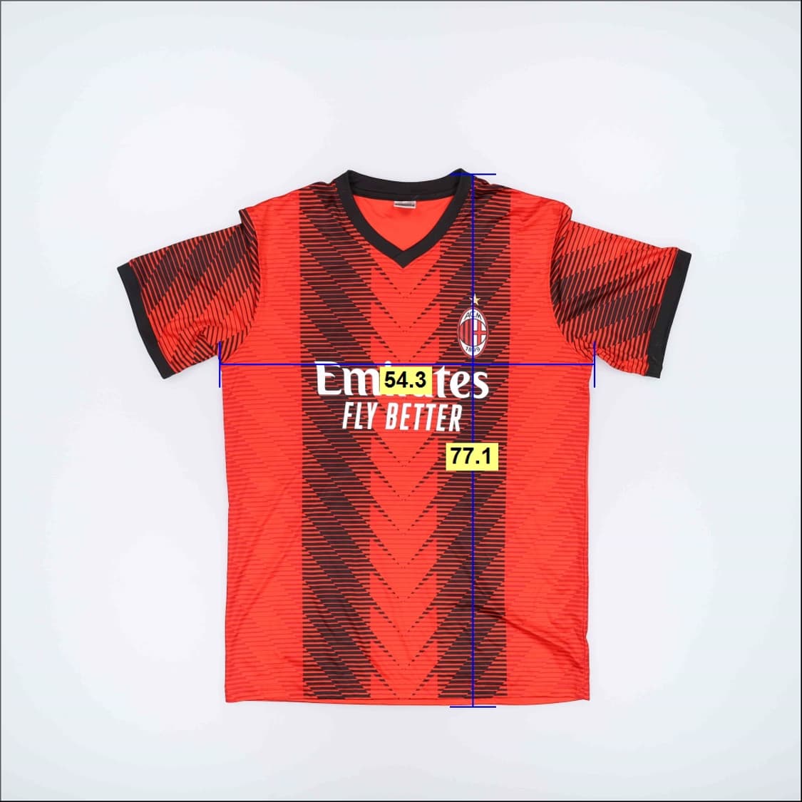 2XL AC밀란반티 반팔 유니폼 0318H1 상품이미지5