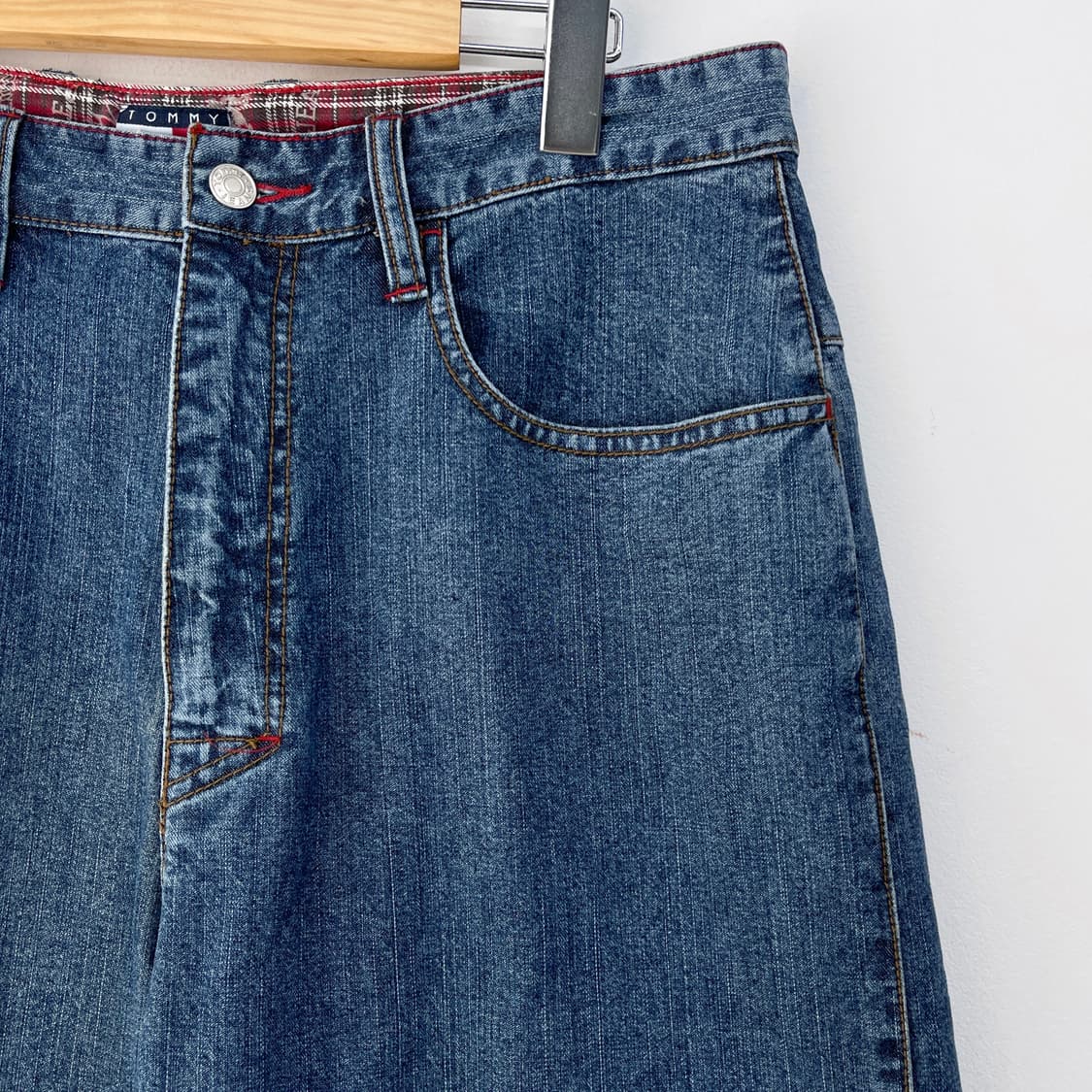 타미 진스 오버사이즈 데님 카펜터 하프 팬츠 상품이미지6