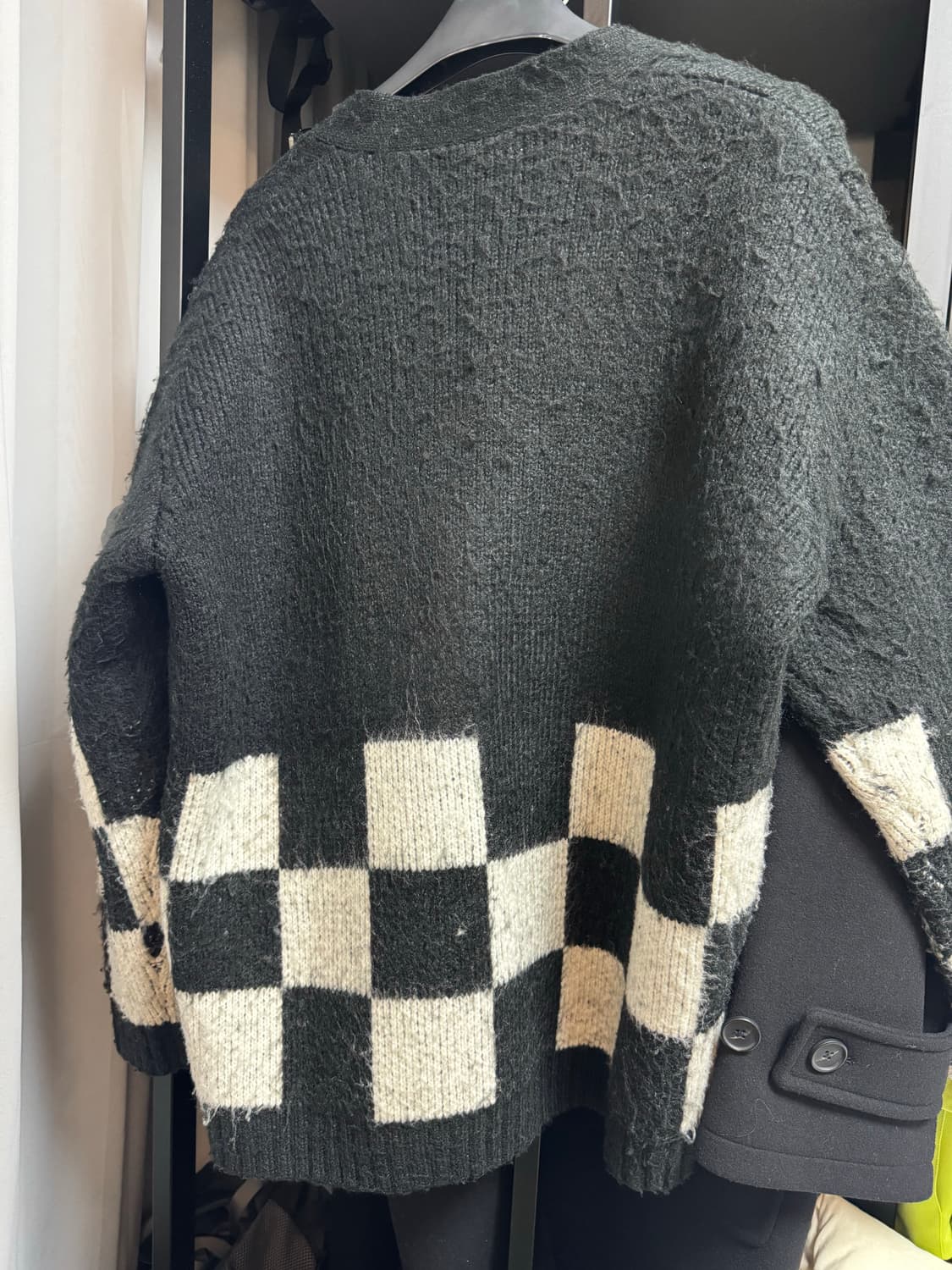 자라 체커보드 가디건 L-XL 상품이미지2