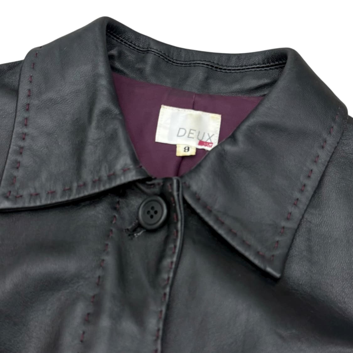 JPN 쉽스킨 양가죽 플럼 스티치 레더자켓 상품이미지6