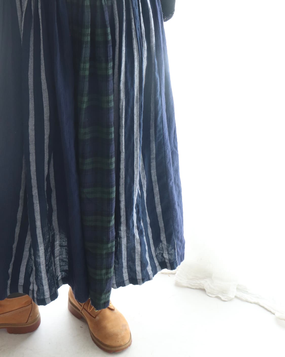 [Natural Laundry] Check & Stripe Skirt 상품이미지7