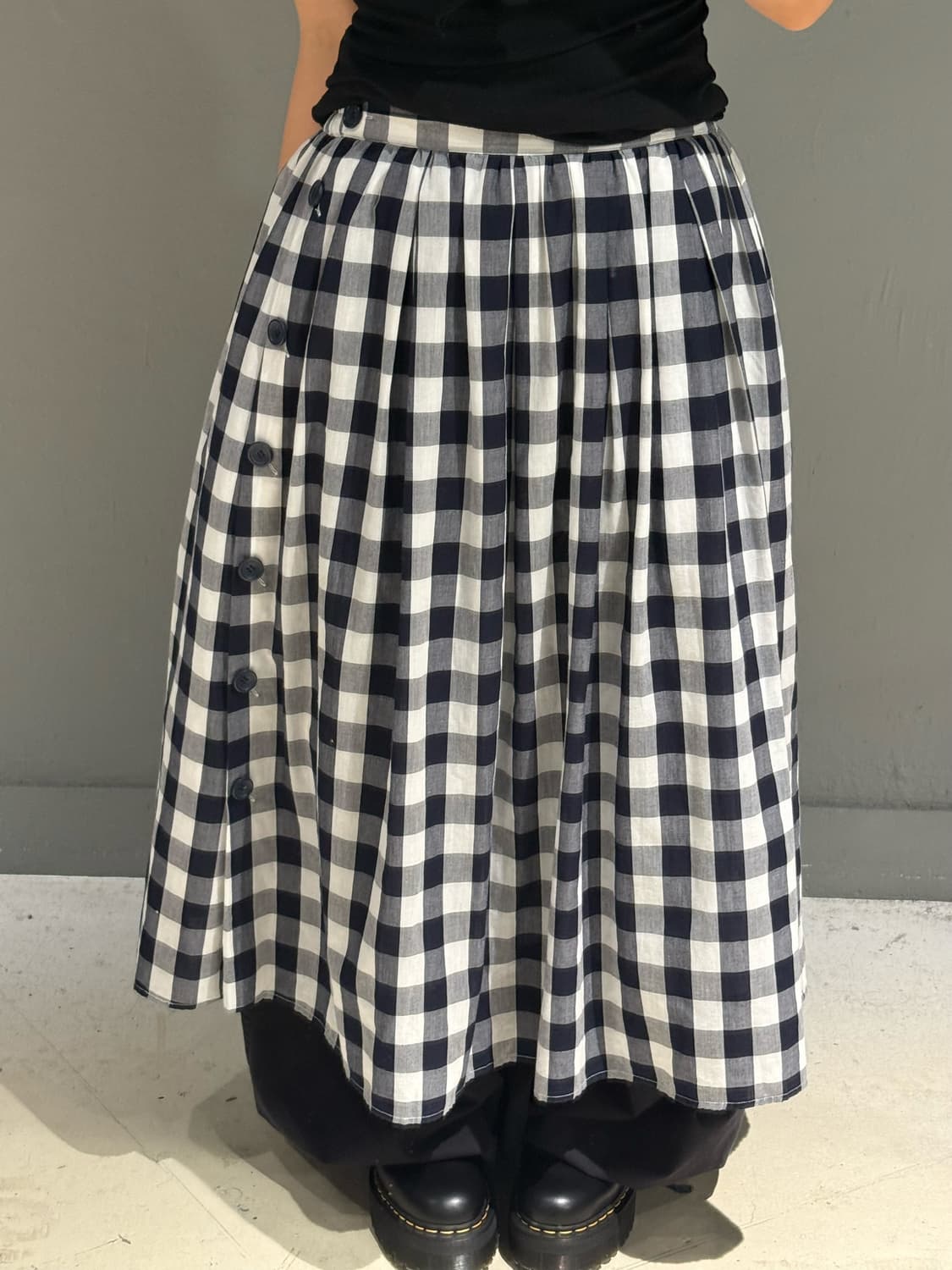 button point check pattern long sk 상품이미지4