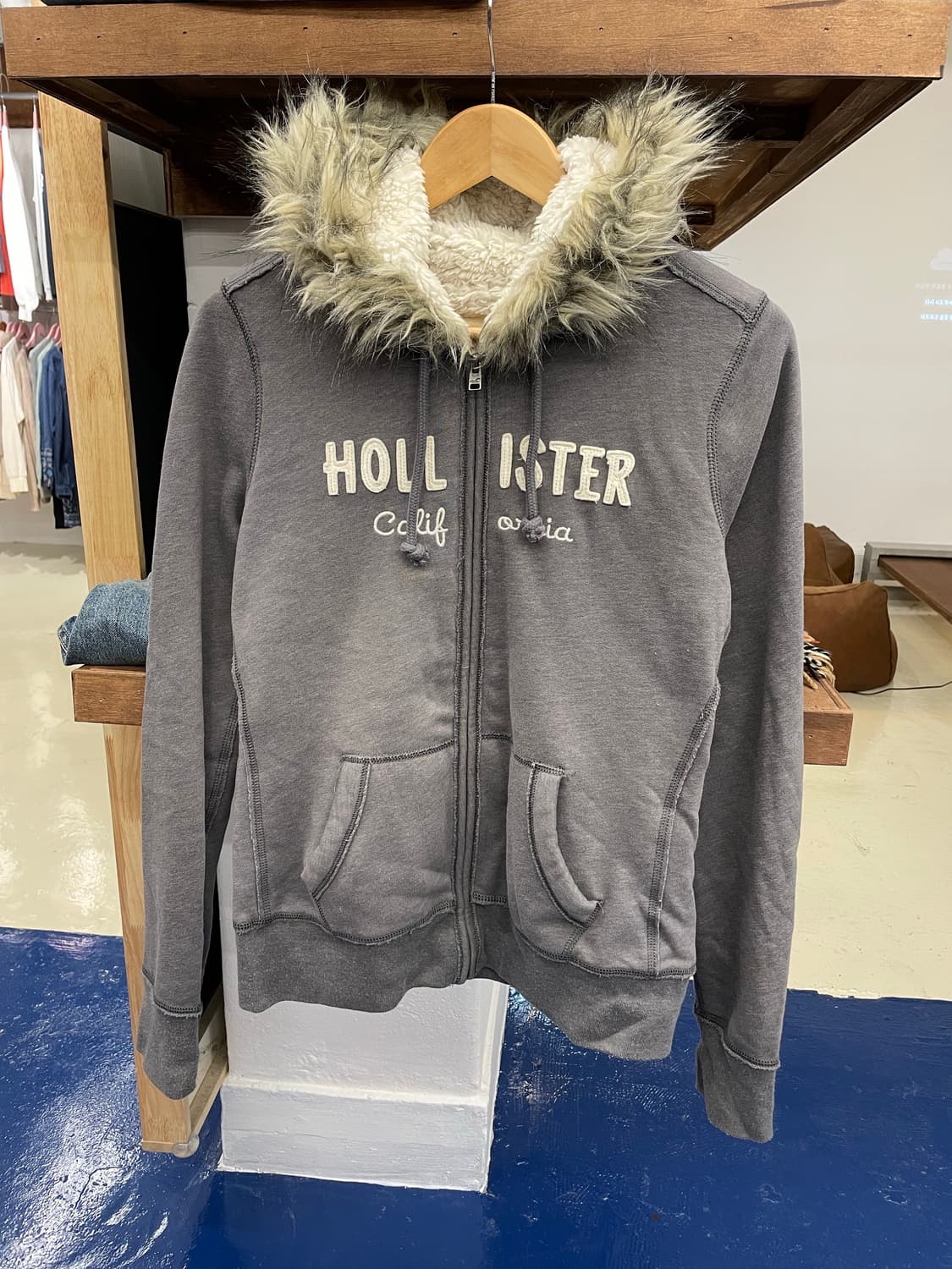 HS Y2K 홀리스터 털 후드 집업 상품이미지5