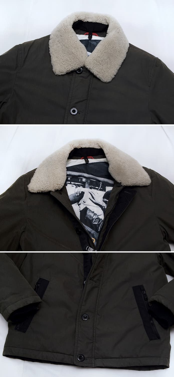 헨리코튼 스핏파이어 양털카라 구스다운 패딩 봄버 (95-100) 상품이미지4