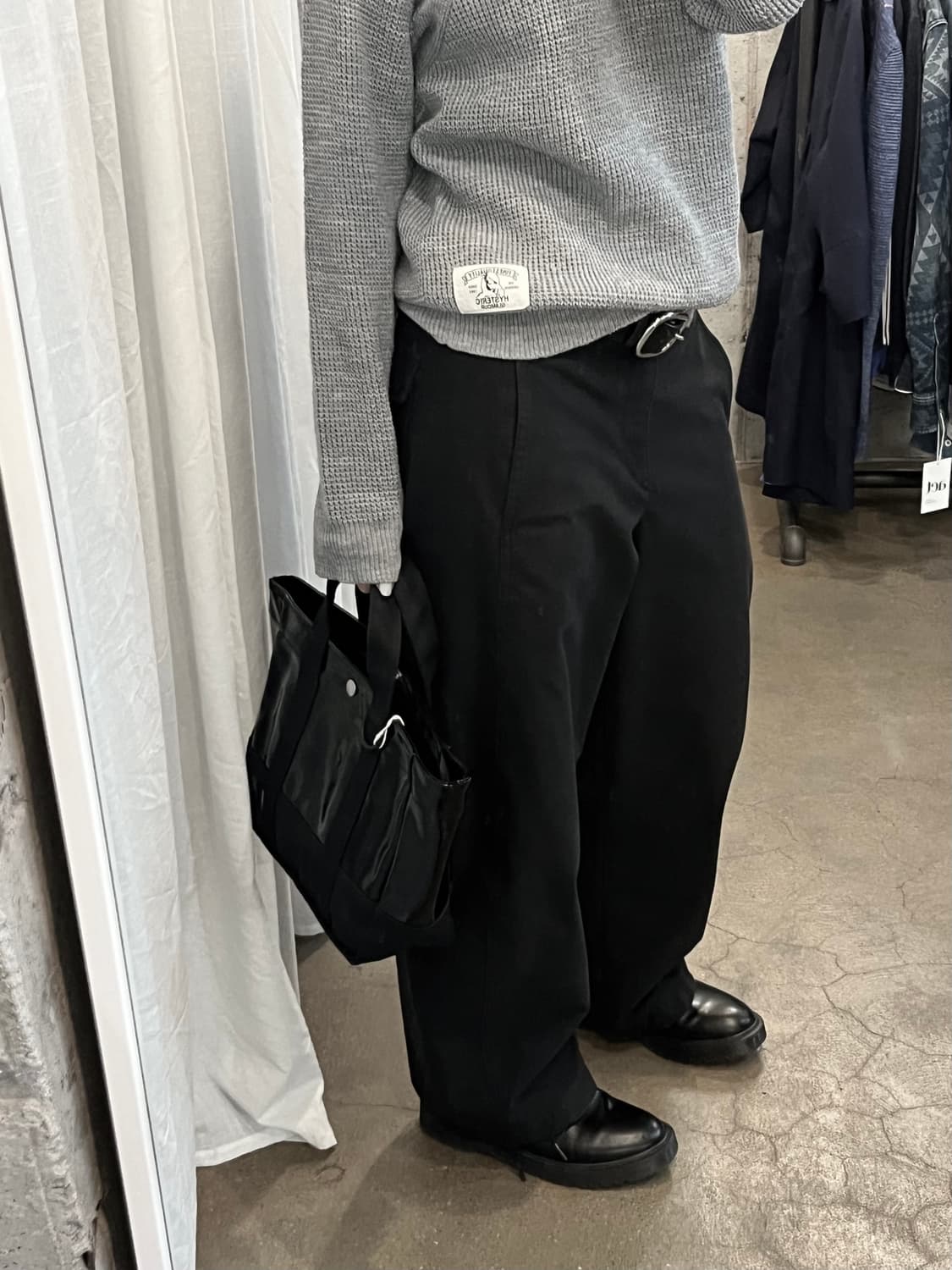 히스테릭 글래머 터틀넥 스웨터 그레이 상품이미지5