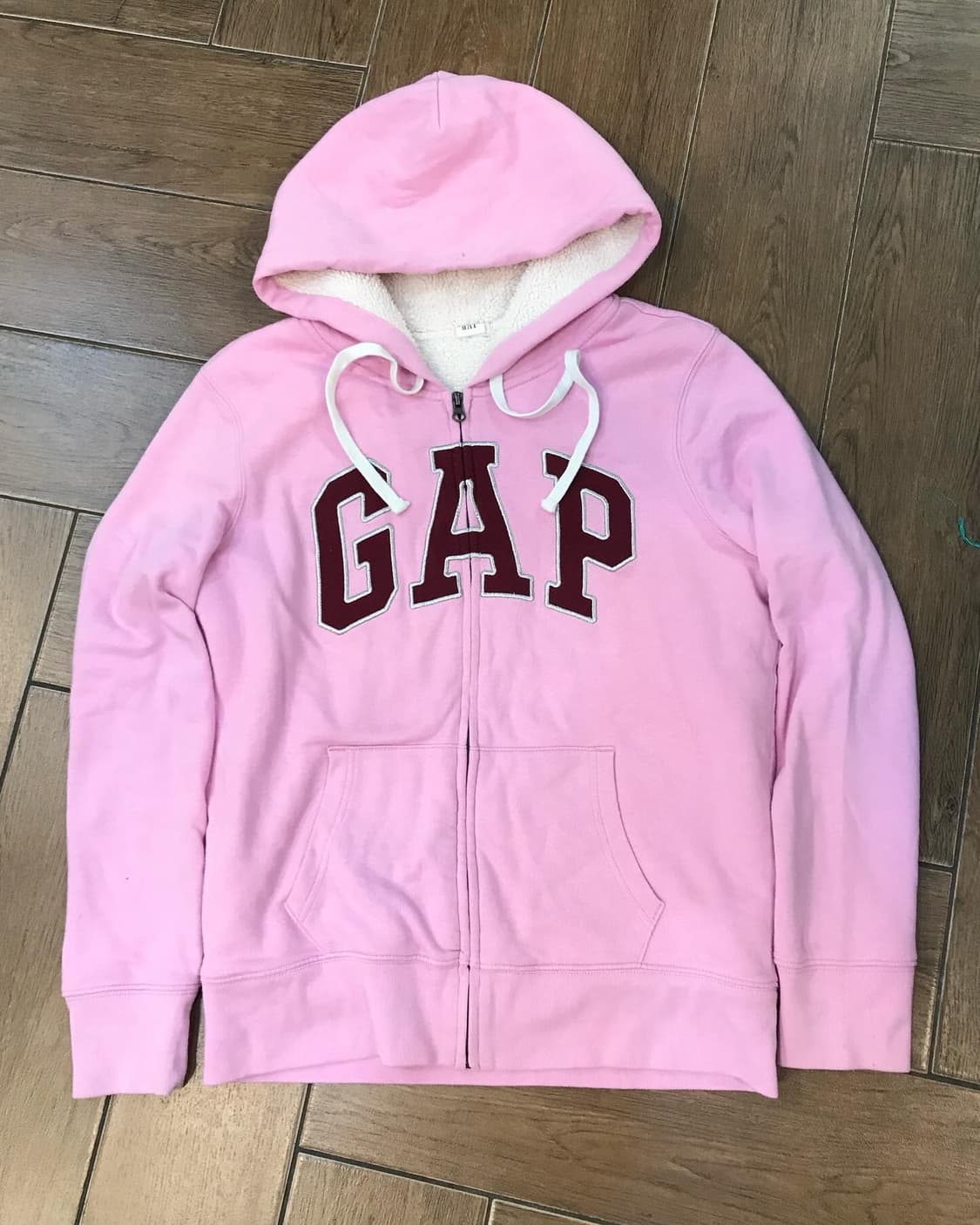 GAP Baby Pink Fleece Hood Zip-Up 상품이미지8