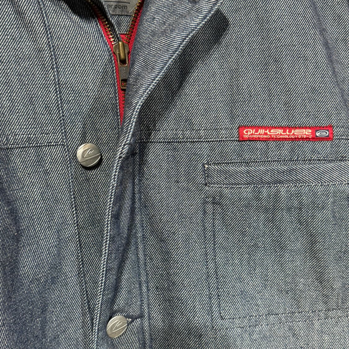 퀵실버 00s 데님 헌팅 자켓 M 100~105 누빔 상품이미지2