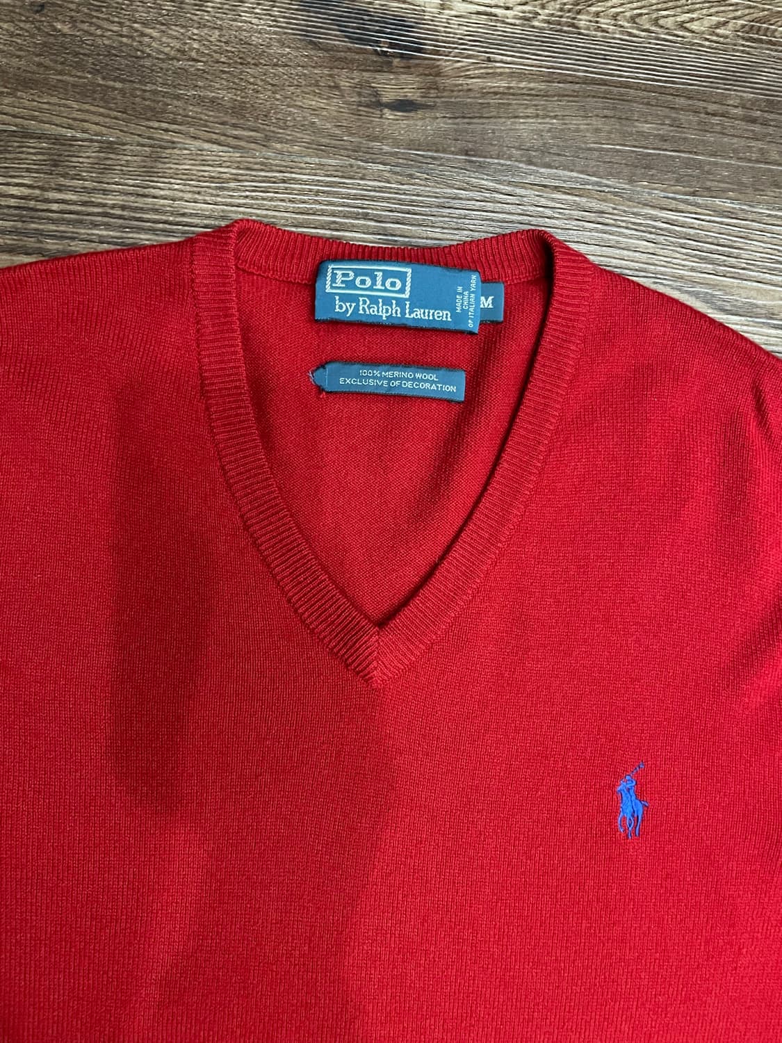 폴로 레드 메리노울 니트 스웨터 상품이미지2