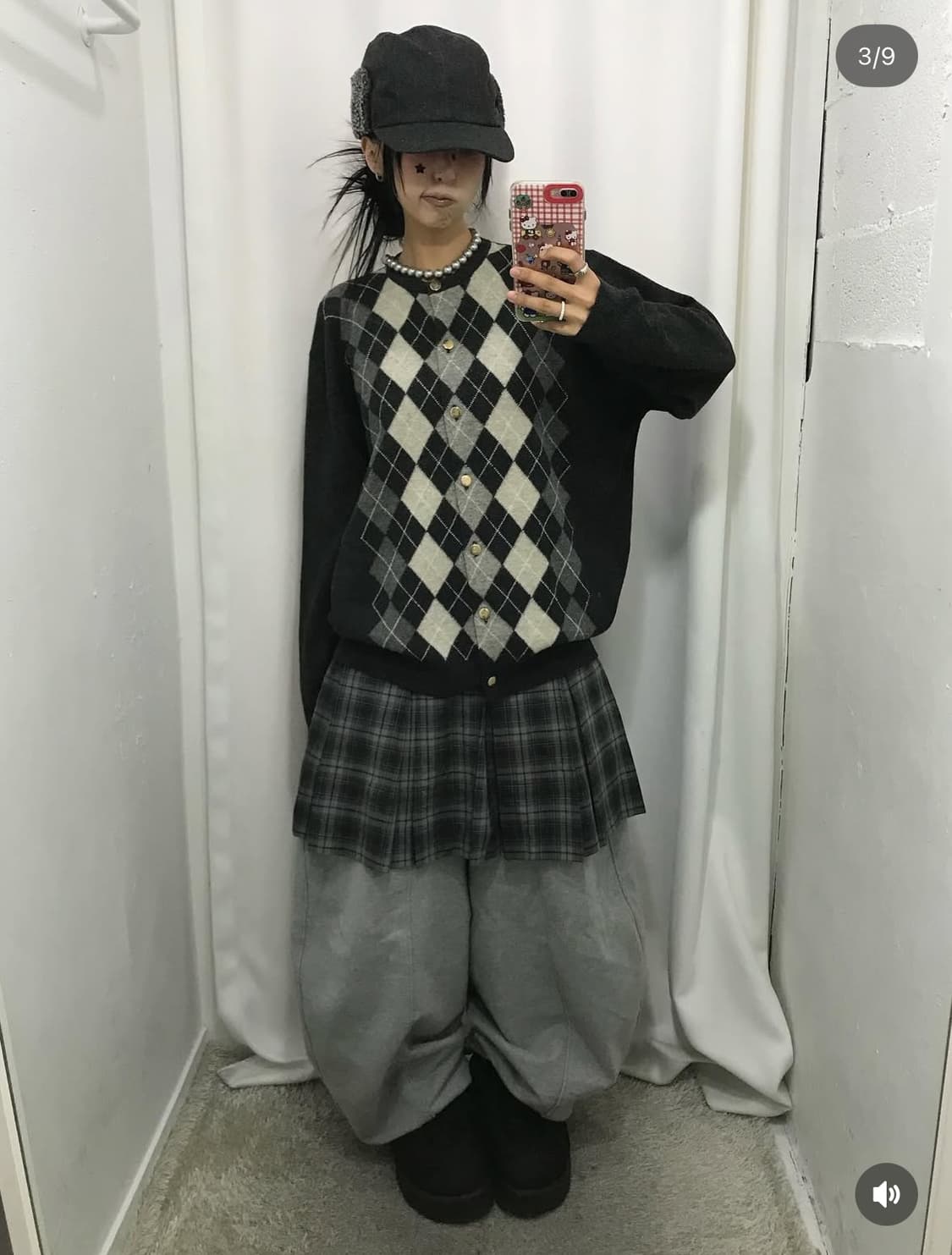 버버리 램스울 아가일 니트 가디건 상품이미지1