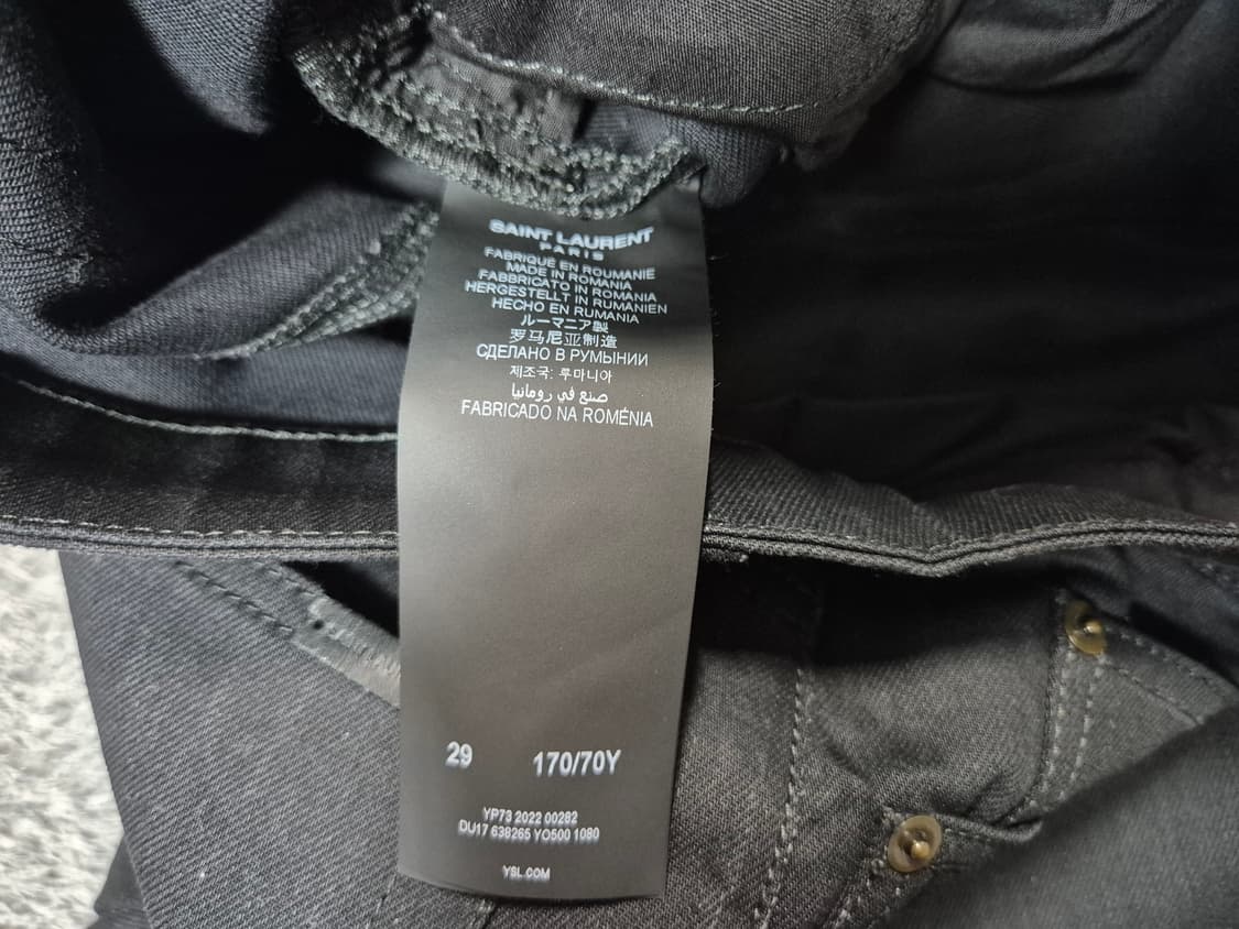 [새상품]SAINT LAURENT 생로랑 여성 블랙 데님 스키니진 29 상품이미지7