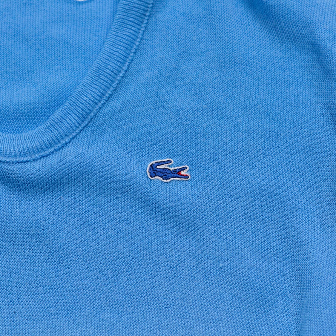 60s IZOD 라코스테 아크릴 브이넥 니트 스카이블루 상품이미지3