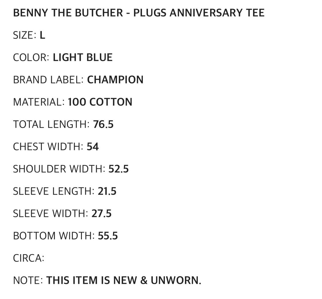 챔피온 BENNY THE BUTCHER 티 L 상품이미지7