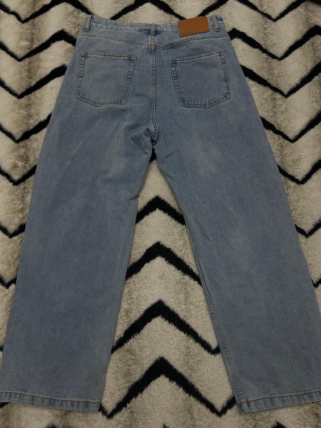 [XL]낫포너드 와이드 데님 팬츠/연청 상품이미지2