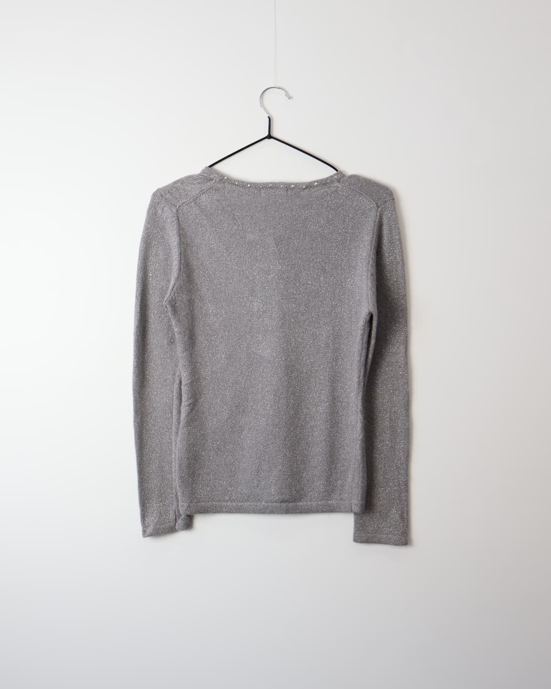 Ined Gray Wool Pearl Cardigans 상품이미지5