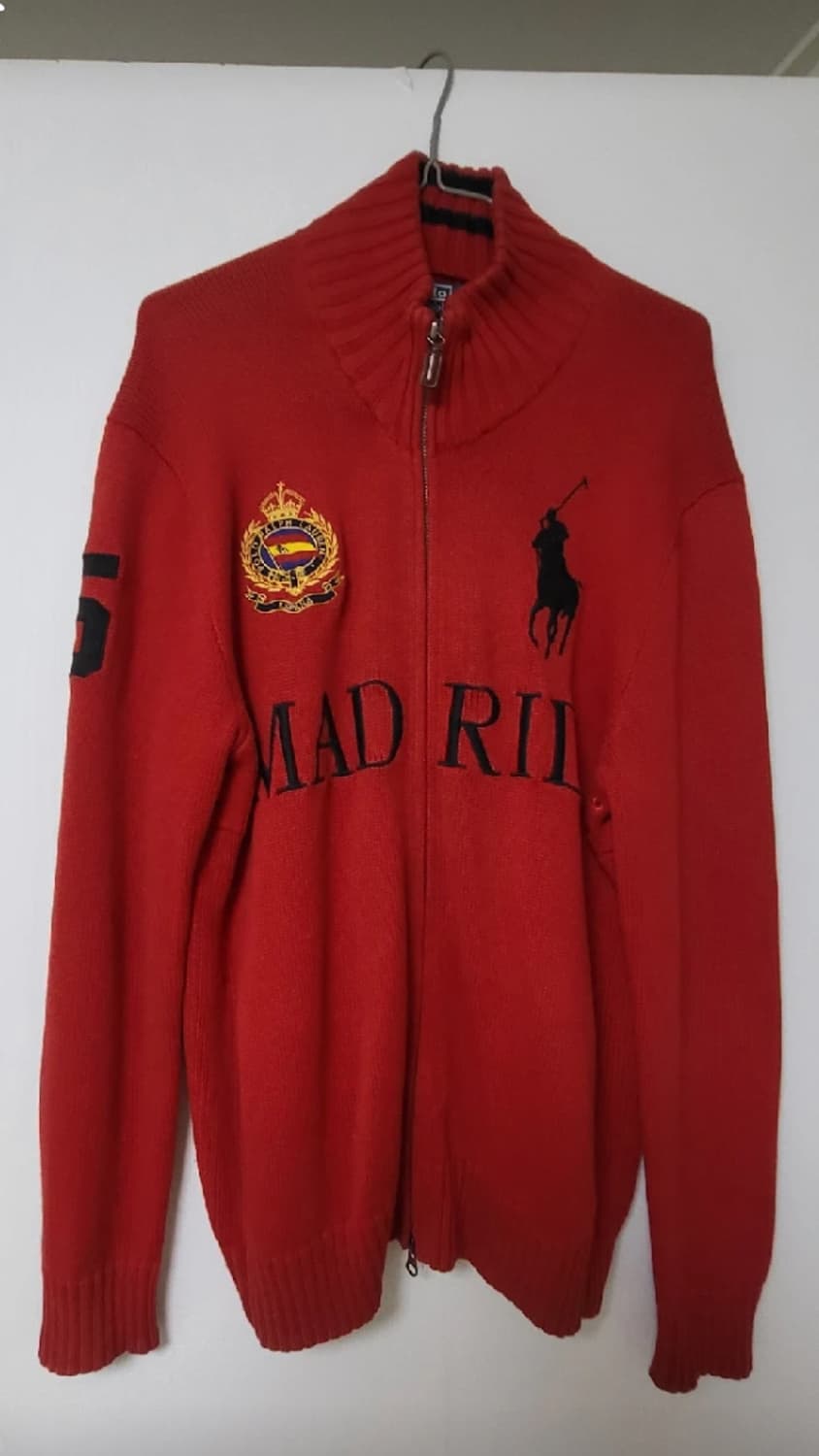 (희귀!!)폴로 빅포니 레드 니트집업 마드리드 에스파냐 상품이미지4
