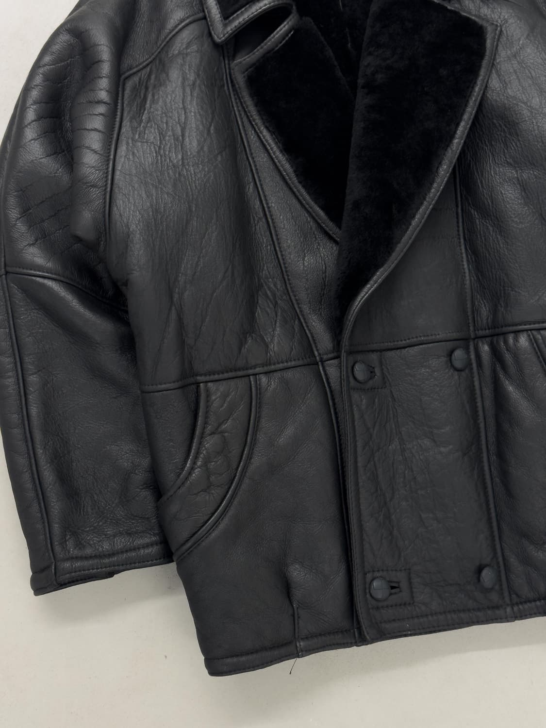 블랙 시어링 무통 자켓 상품이미지3