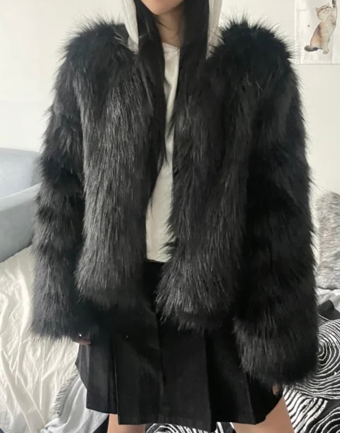 블랙 퍼자켓  상품이미지2