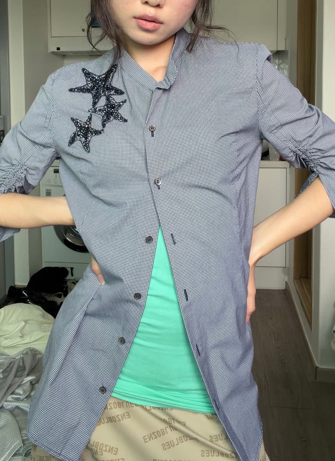MOJO.S.PINE star glitter shirts 상품이미지1