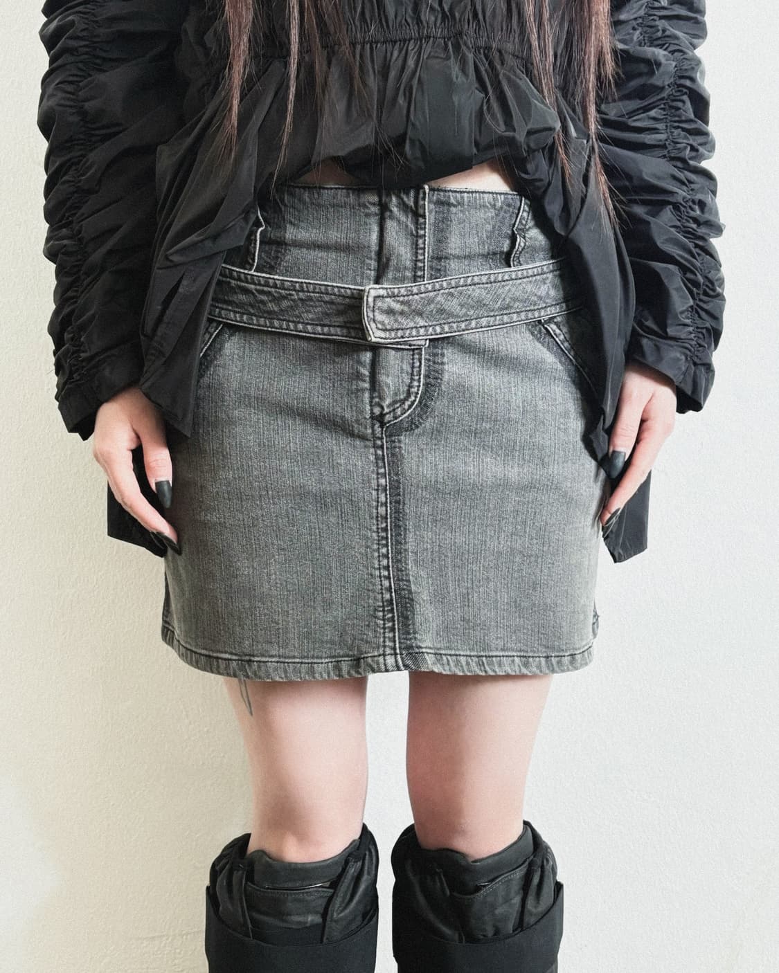 스텔라맥카트니 본디지 스트랩 데님 미니스커트 상품이미지1