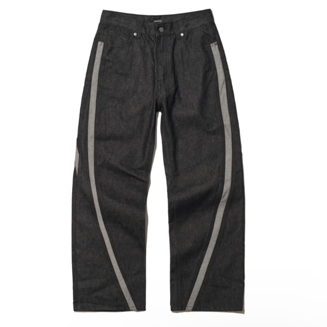 50 애드오프 WAVE CURL LINE WIDE DENIM PANTS  상품이미지1