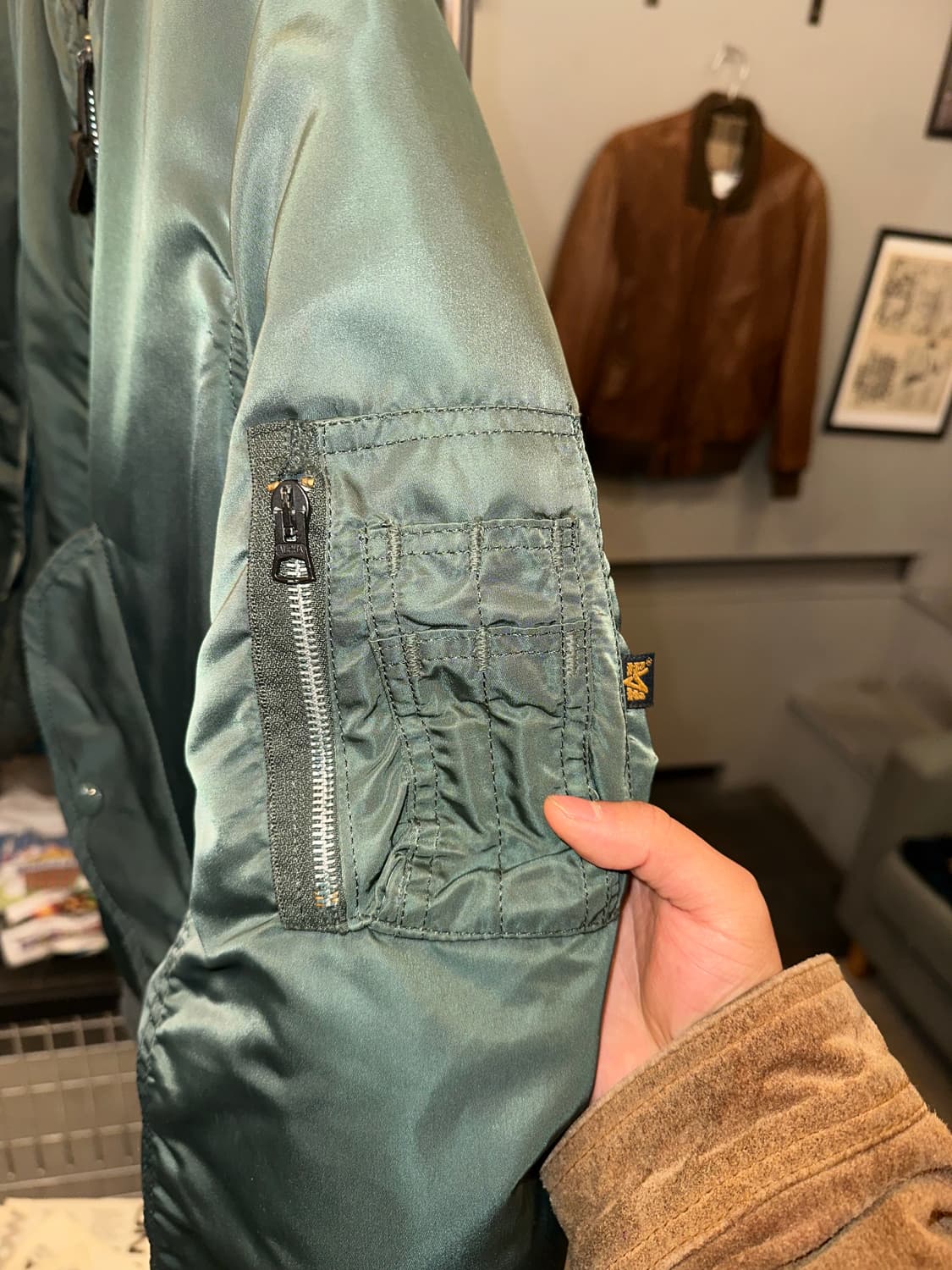 90’s Alpha Industries Ma-1 USA flight ja 상품이미지7