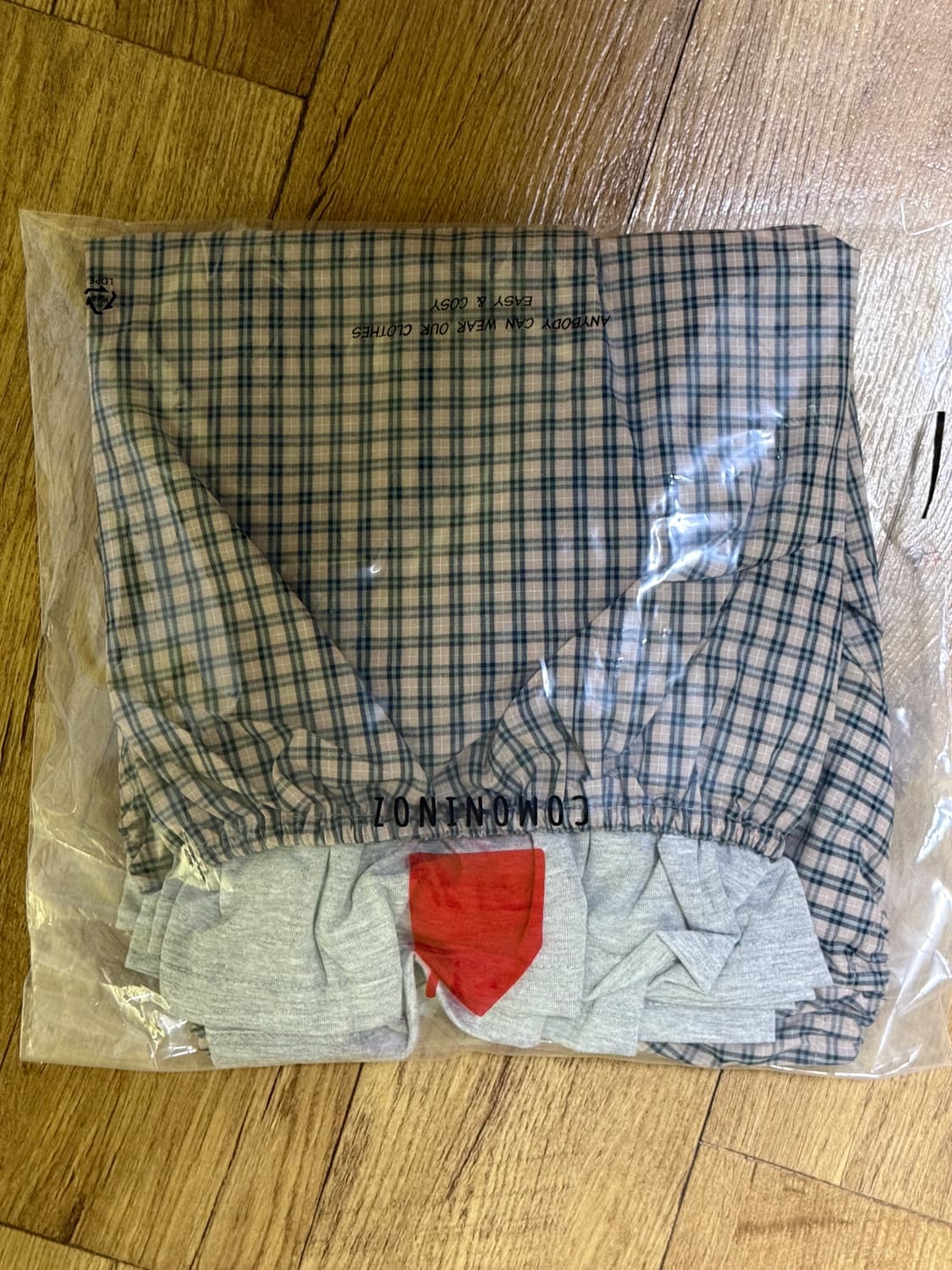 꼬모니노즈 W CHECK BLOUSE SET [GRAY] 상품이미지4