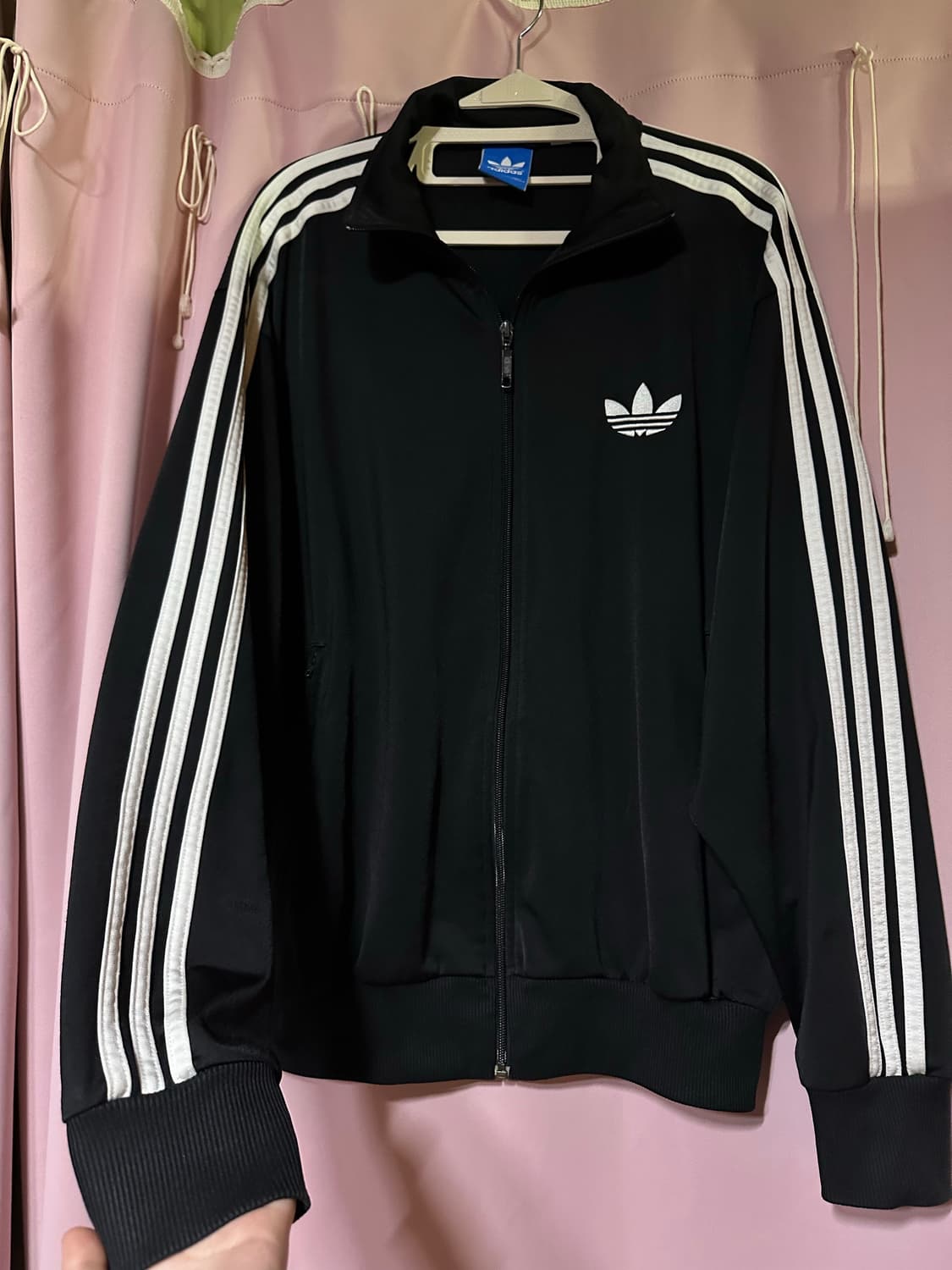 아디다스 져지 아디다스 구파이어버드 블랙 트랙탑 불꽃져지 집업 110 상품이미지1