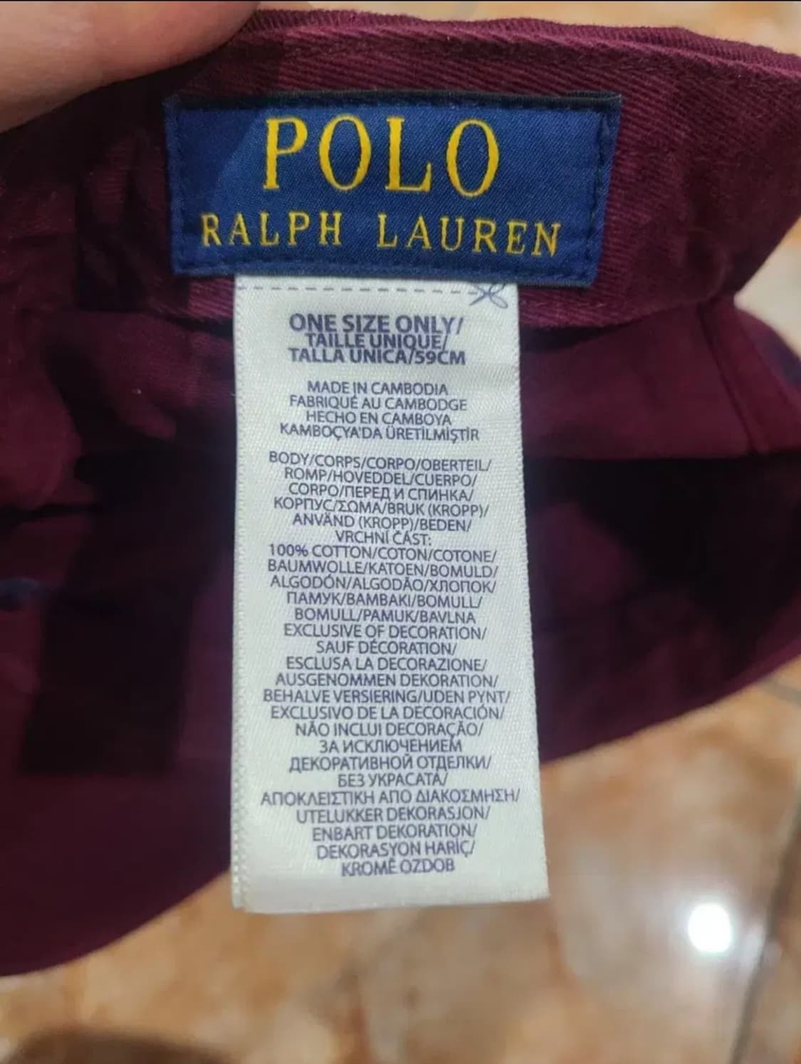 폴로 볼캡 버건디 상품이미지5