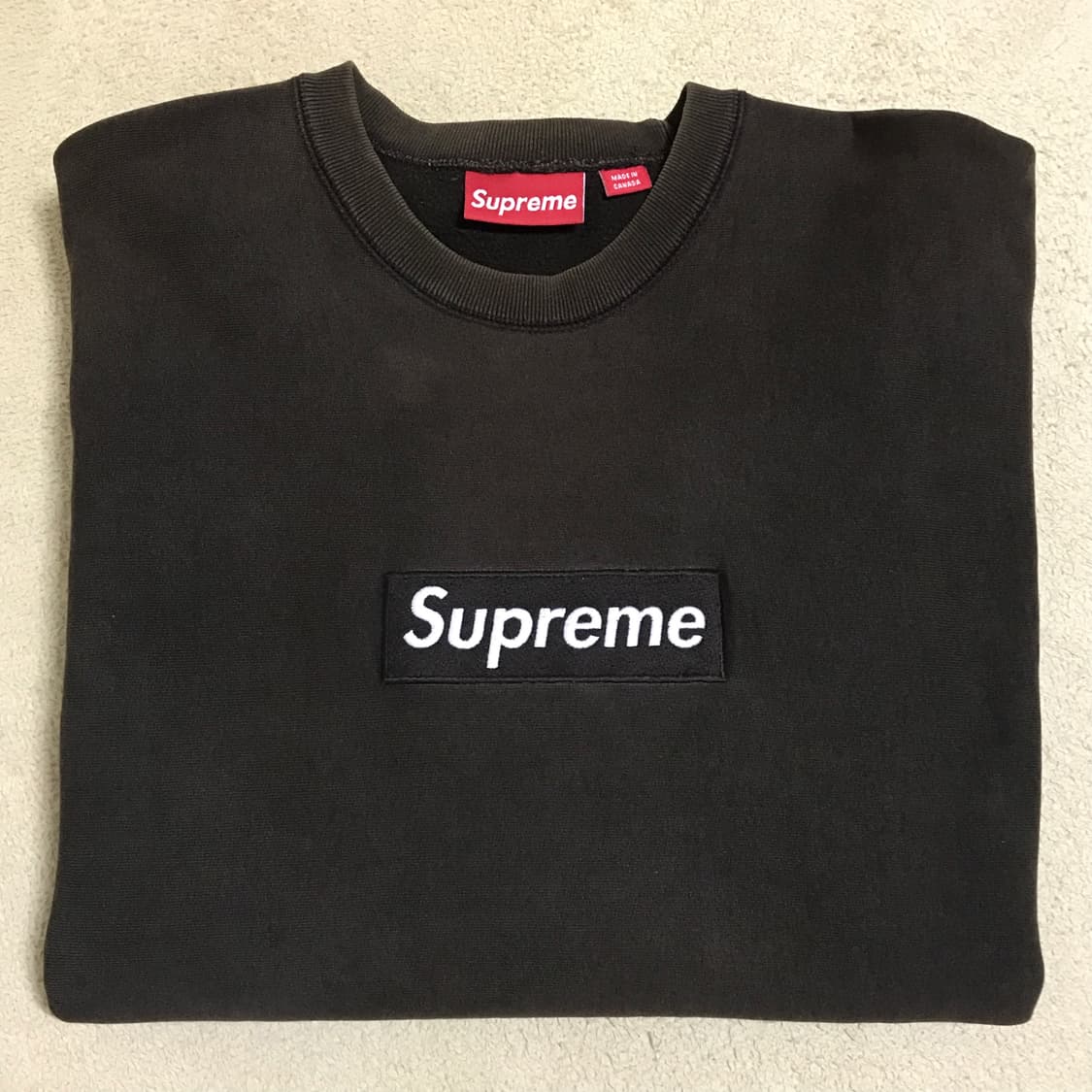 슈프림 브라운 박스로고 크루넥 2004 상품이미지2