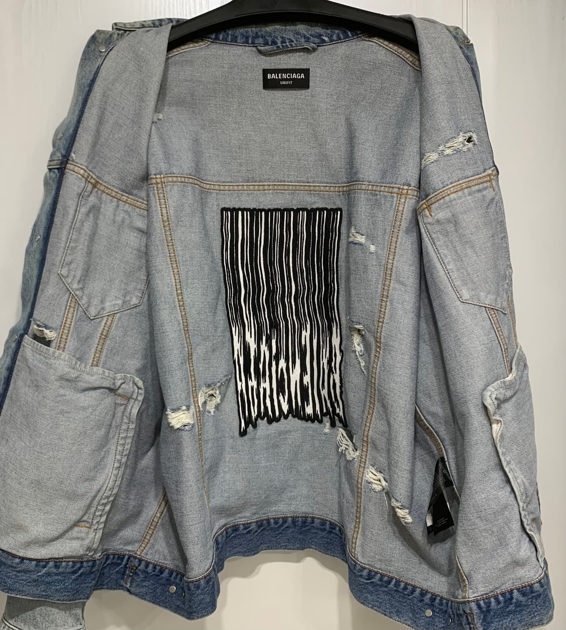 [S]발렌시아가 바코드 데님 자켓 청자켓 상품이미지7