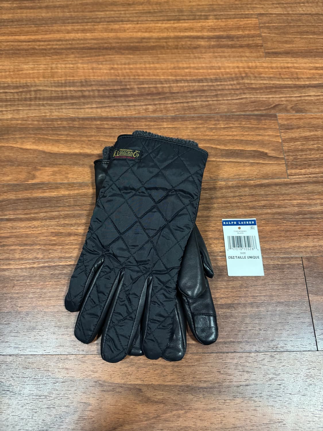 폴로 남성 퀼팅 가죽 장갑 상품이미지1