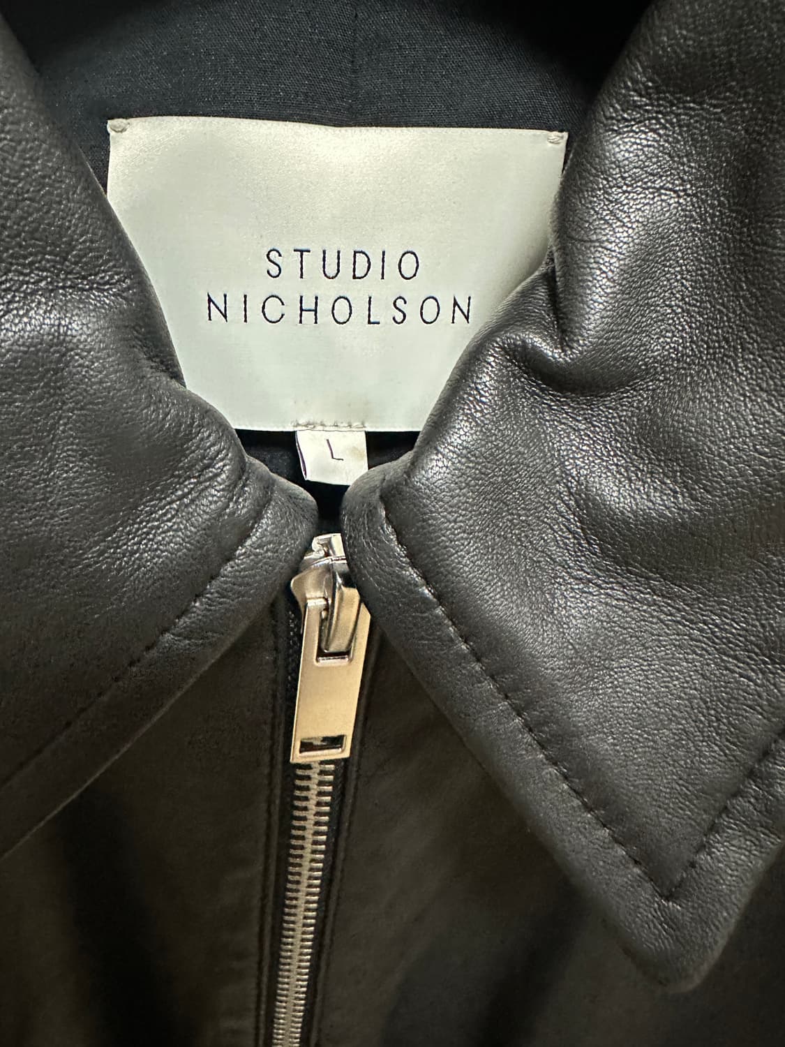 스튜디오니콜슨 피스톤 레더 A2 자켓 블랙 L사이즈 판매합니다 상품이미지2