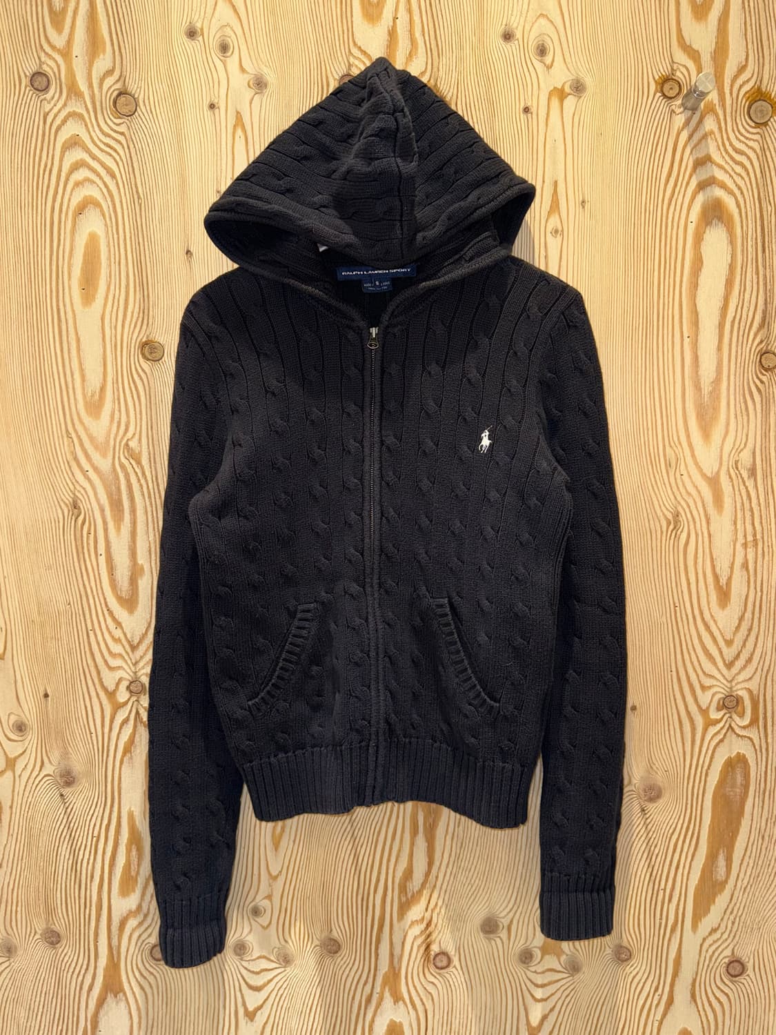 폴로 랄프로렌 케이블 니트 후드집업 상품이미지1