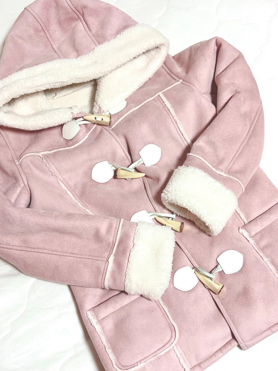 일본빈티지 핑크 떡볶이코트 숏코트 상품이미지1