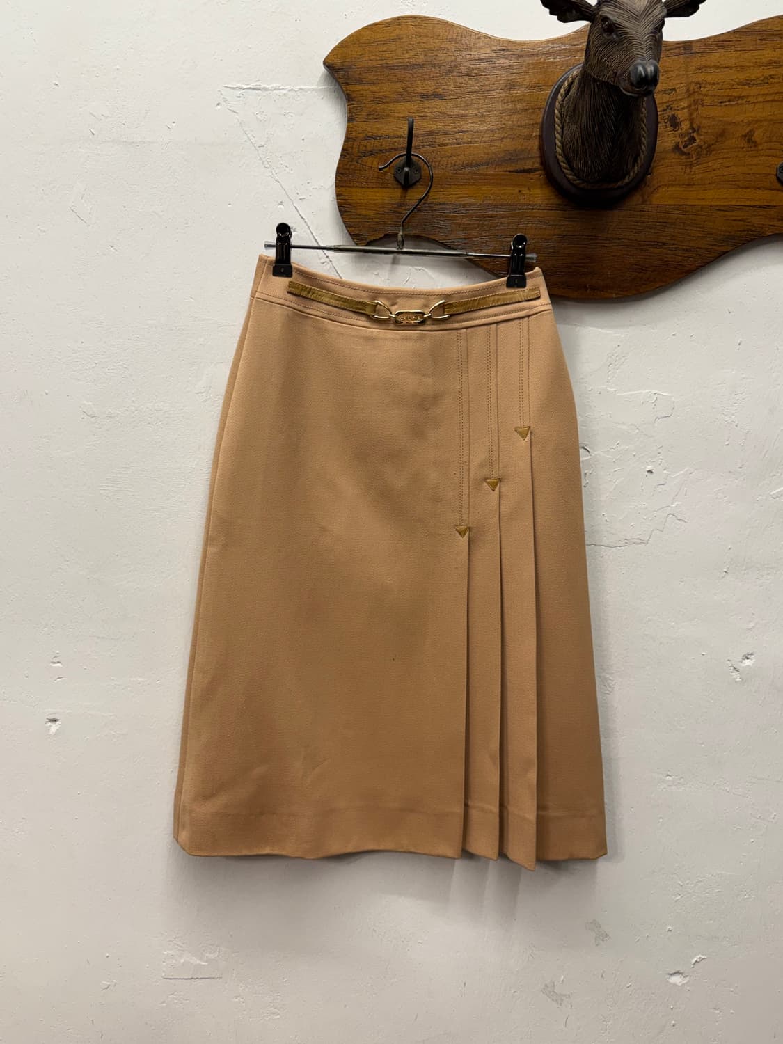 90s Italy Vintage CELINE Gold Chain Plea 상품이미지2