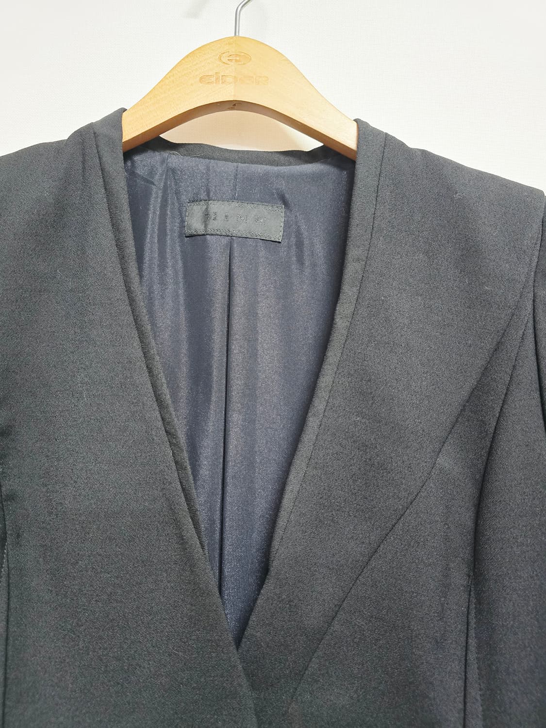 마인 블랙 이태리 노카라 자켓 여성 상품이미지2