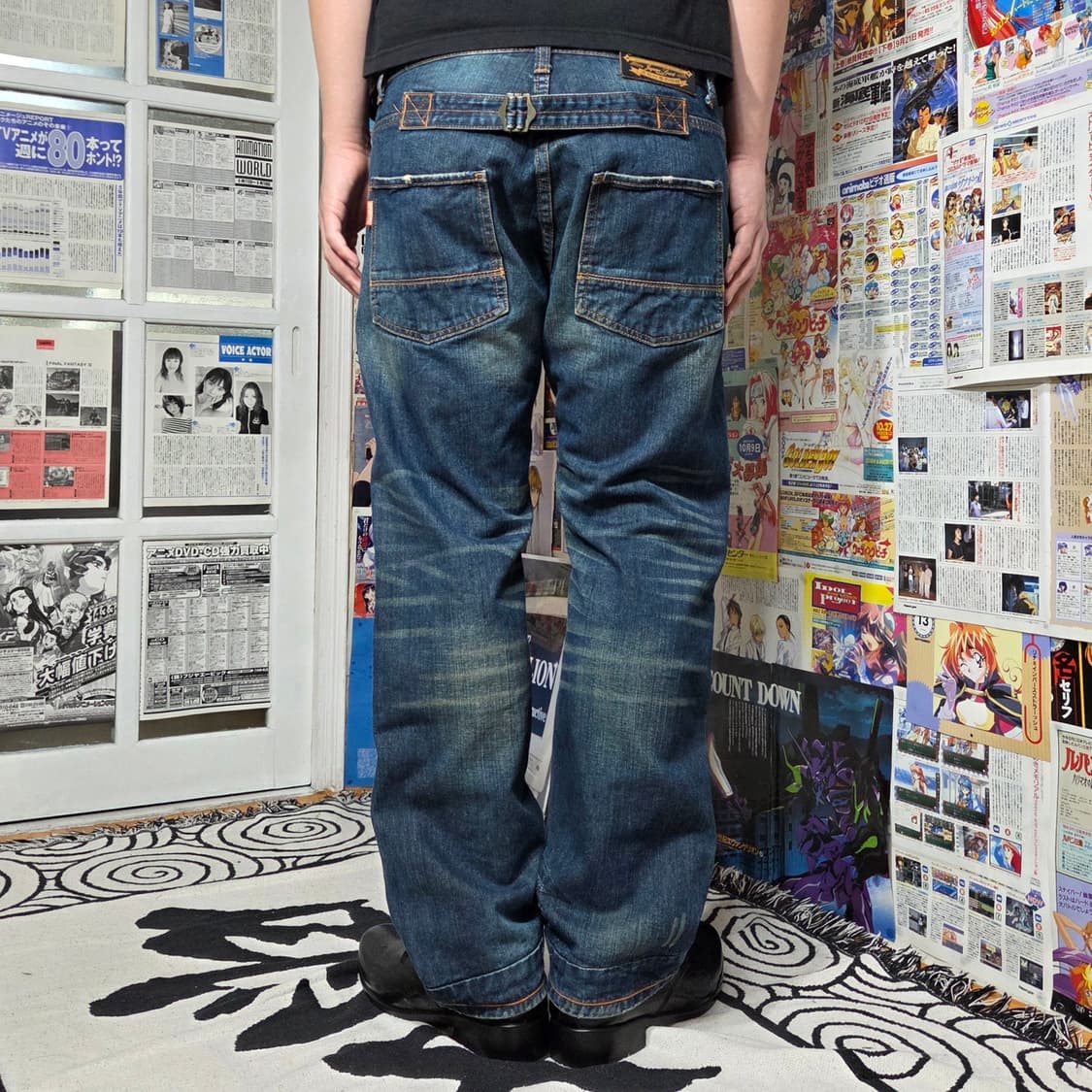 수퍼 드라이 신치백 중청 데님 팬츠 상품이미지1