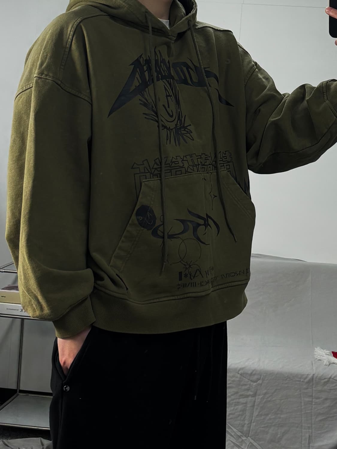 아조바이아조 아졸리카 콜라쥬 후디 상품이미지1