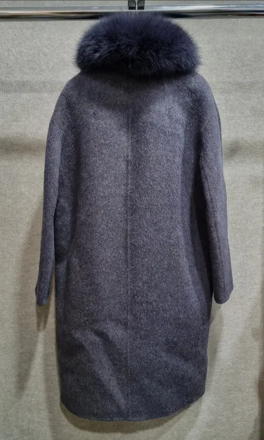 여성 66size BCBG 폭스퍼 핸드메이드 라마 코트 상품이미지2