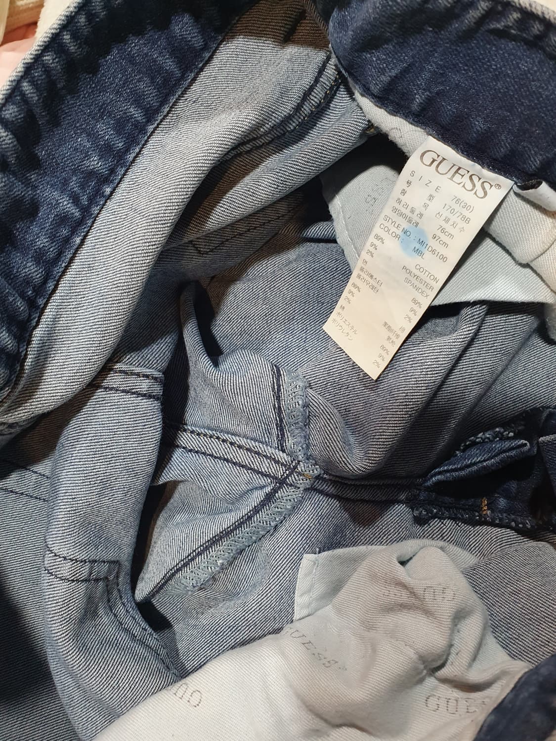 게스 청바지 스키니진 30사이즈 데님 팬츠 2200321 상품이미지6