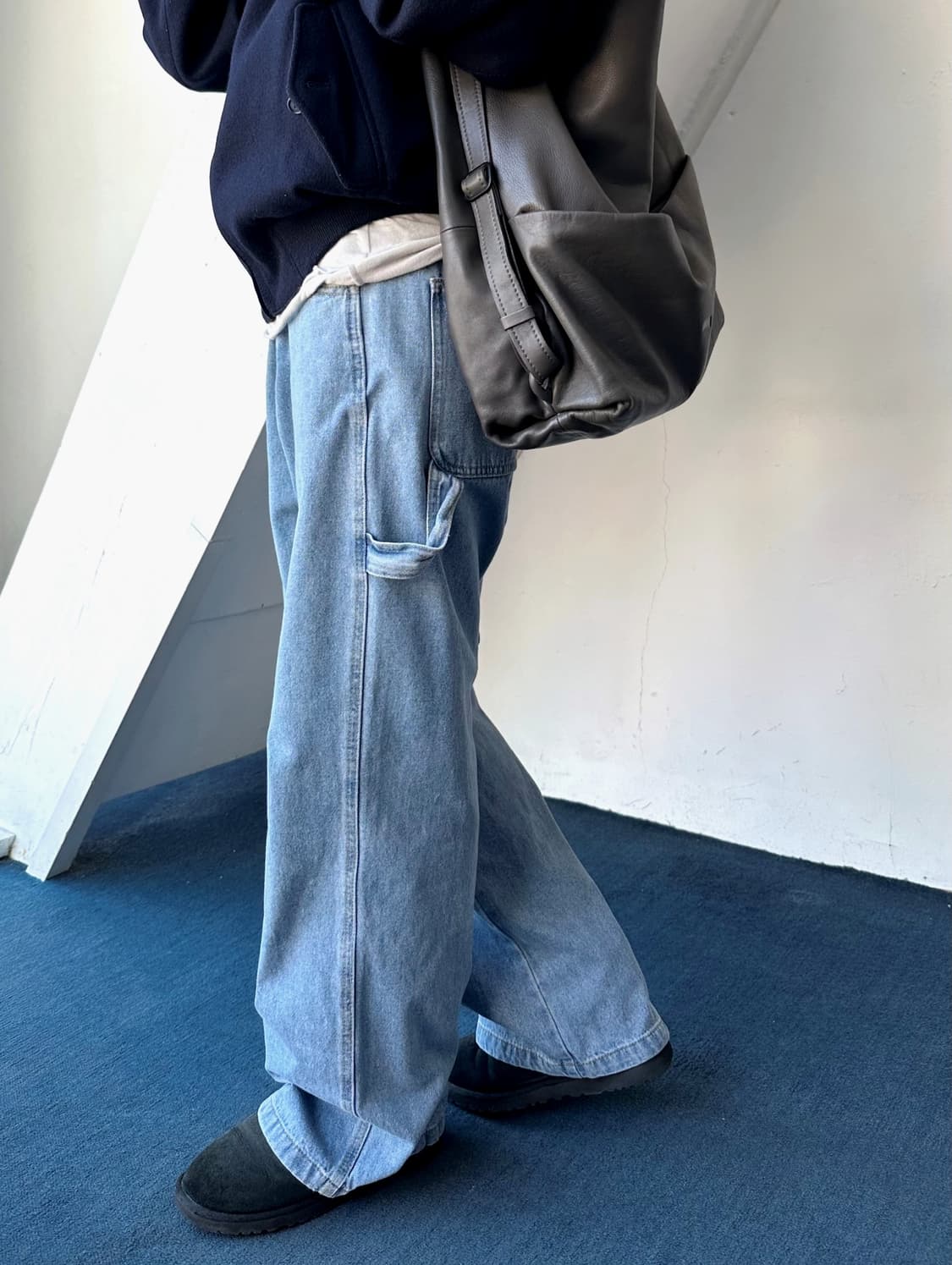 Denim wide design painter pants 상품이미지5