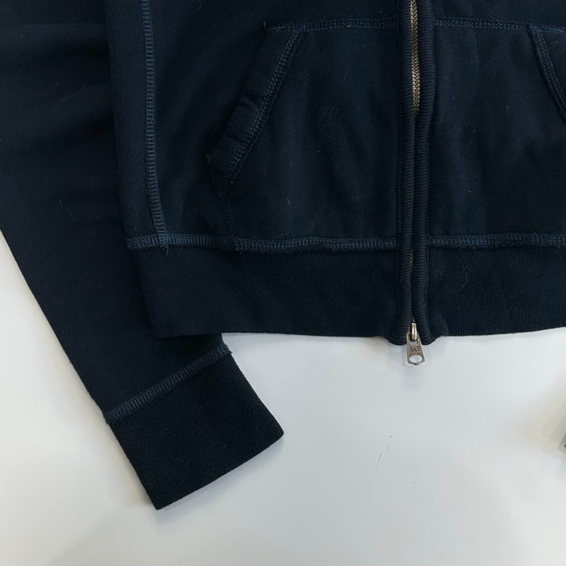 Abercrombie 아베크롬비 2-way 핑크 스펠아웃로고 후드집업 상품이미지5