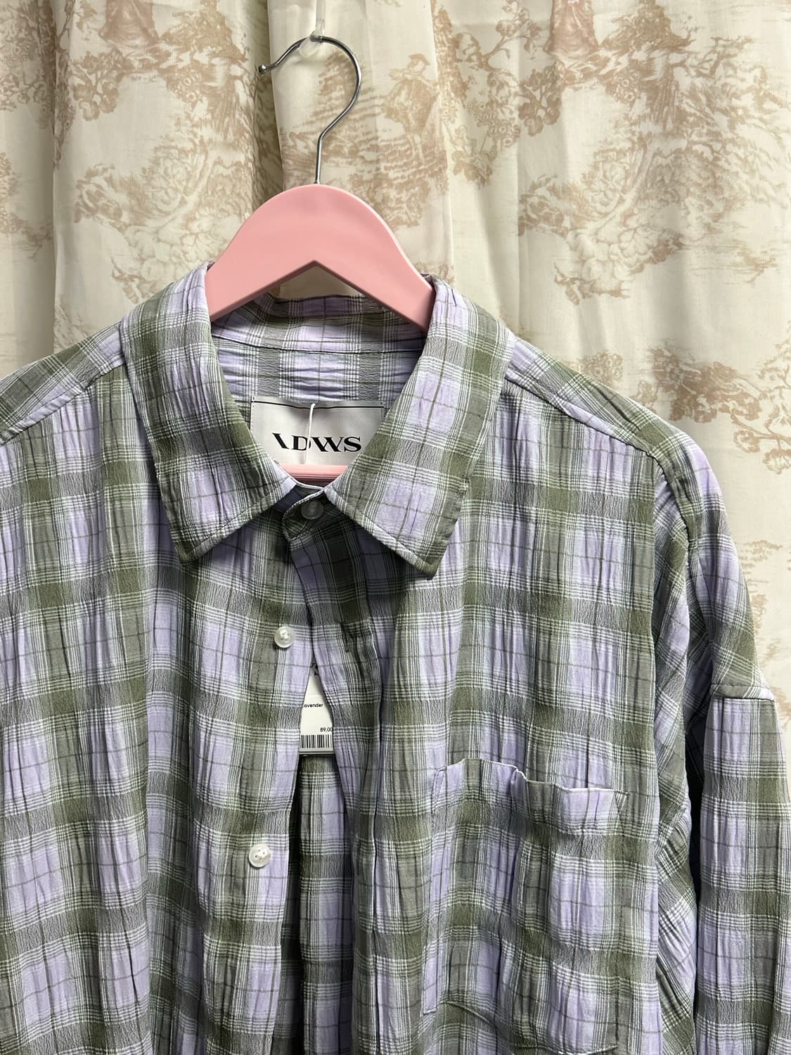 IDWS Terrace Check Shirt Lavender 상품이미지3