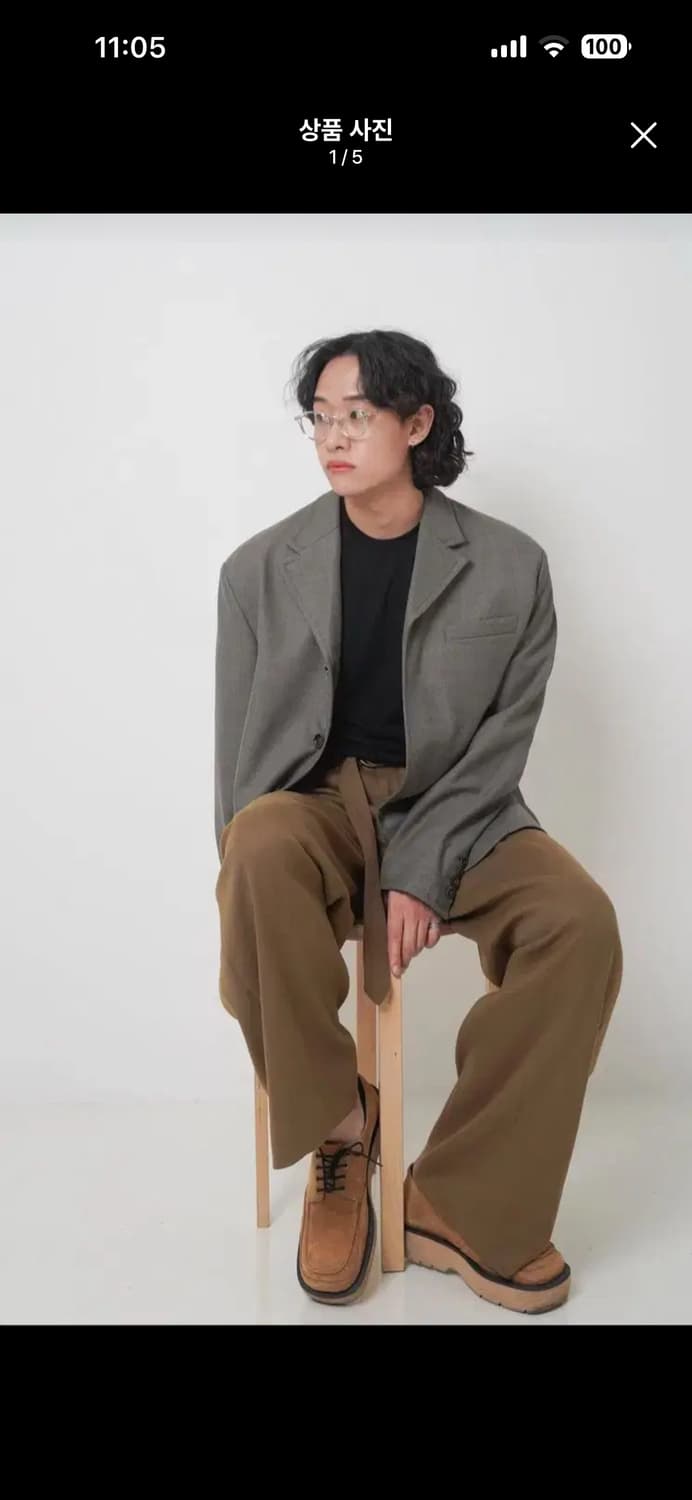 앤더슨벨 울 블레이져 L 상품이미지4