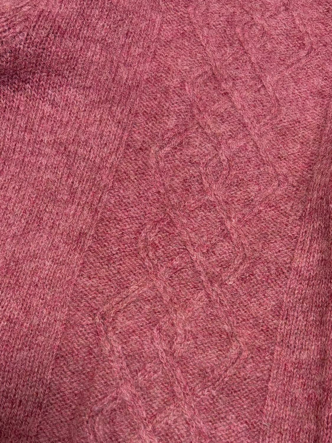 빈티지 폴로 랄프로렌 핑크 롱 케이블 니트 상품이미지2