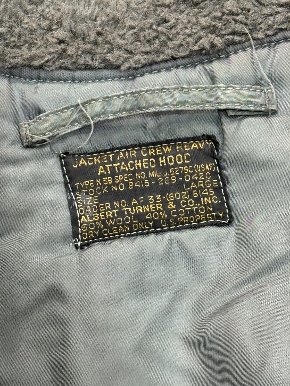 레어) 50s USAF 미공군 N-3B 파카 (라지) 상품이미지10