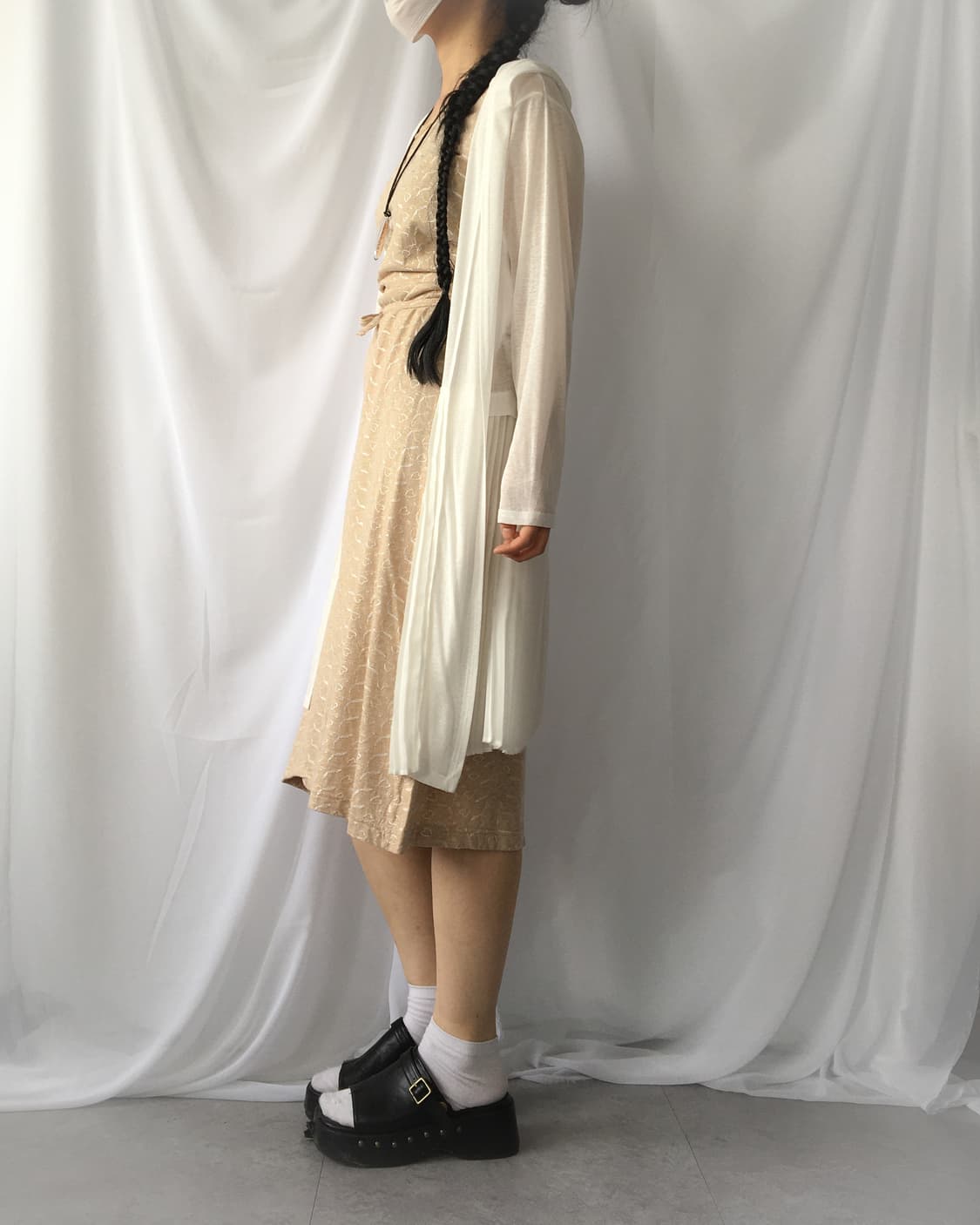 Pleats layered hood open cardigan 상품이미지9