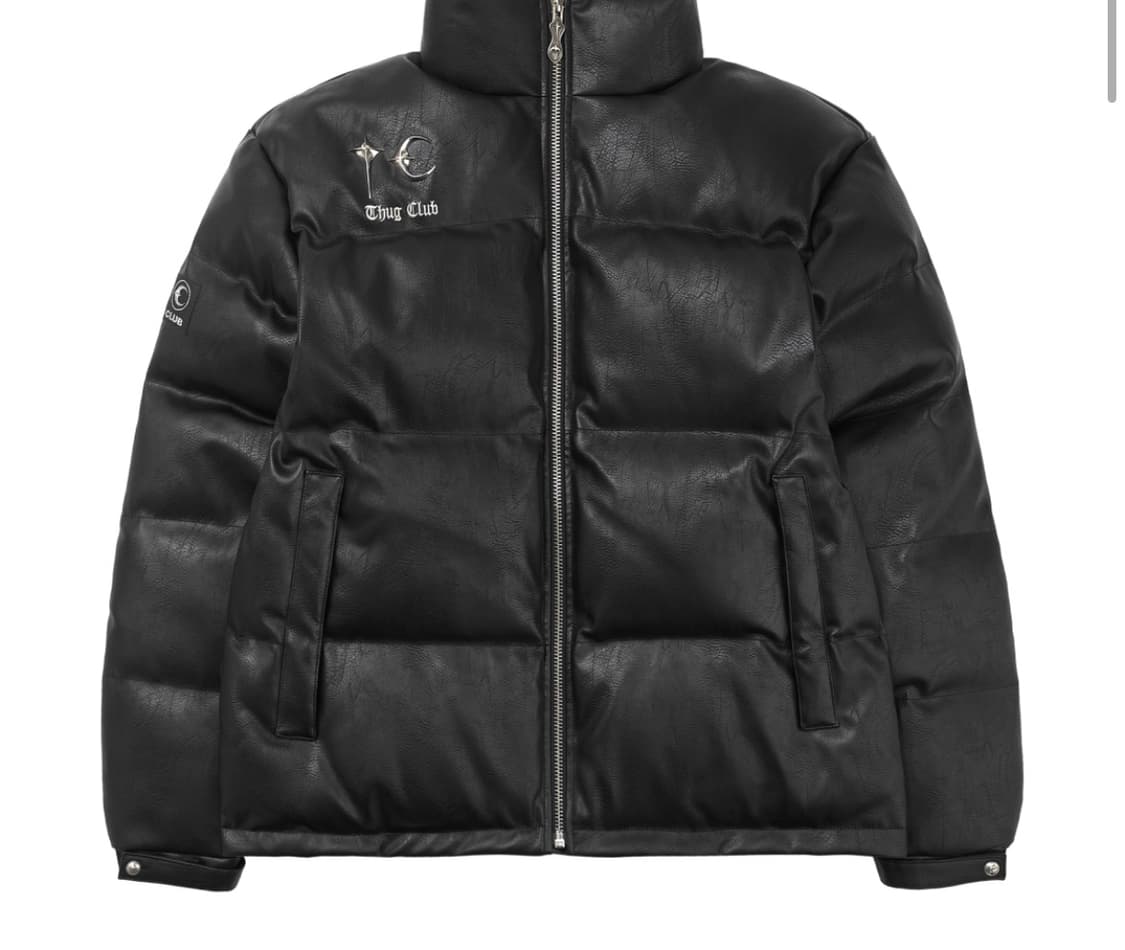 구매) 떠그클럽 레더 퍼퍼자켓 블랙 4사이즈 상품이미지1