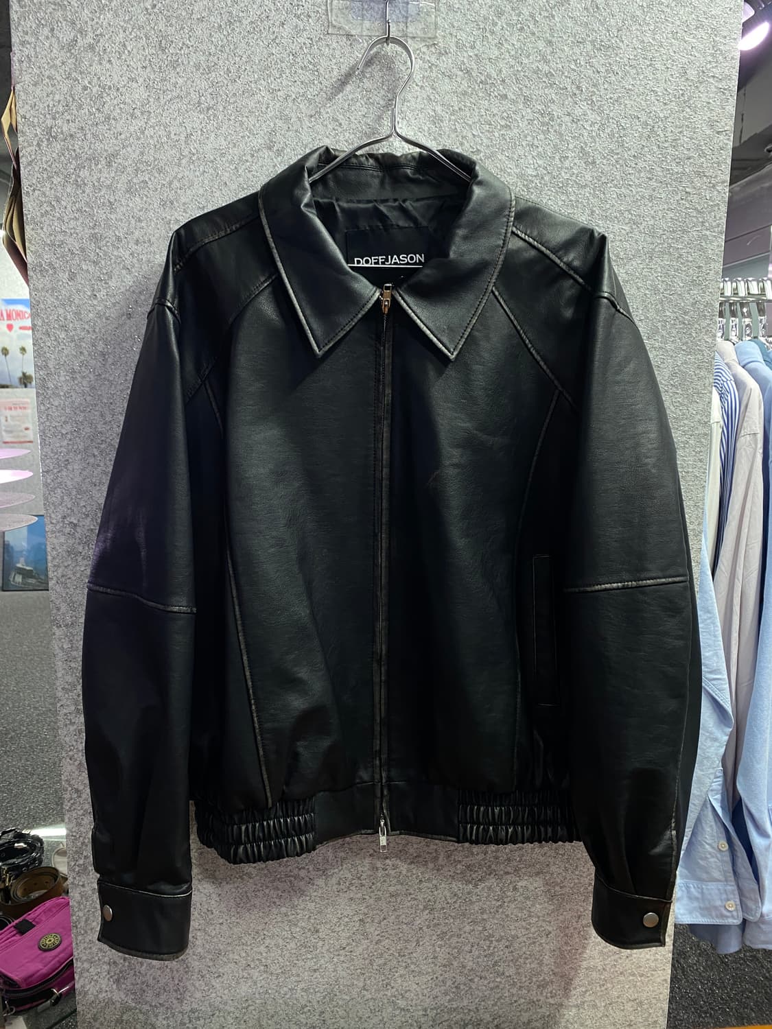 도프제이슨 스티치 레더 자켓 B3413 상품이미지2